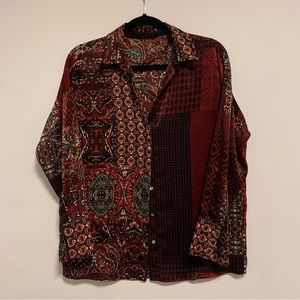 Satin Printed Blouse